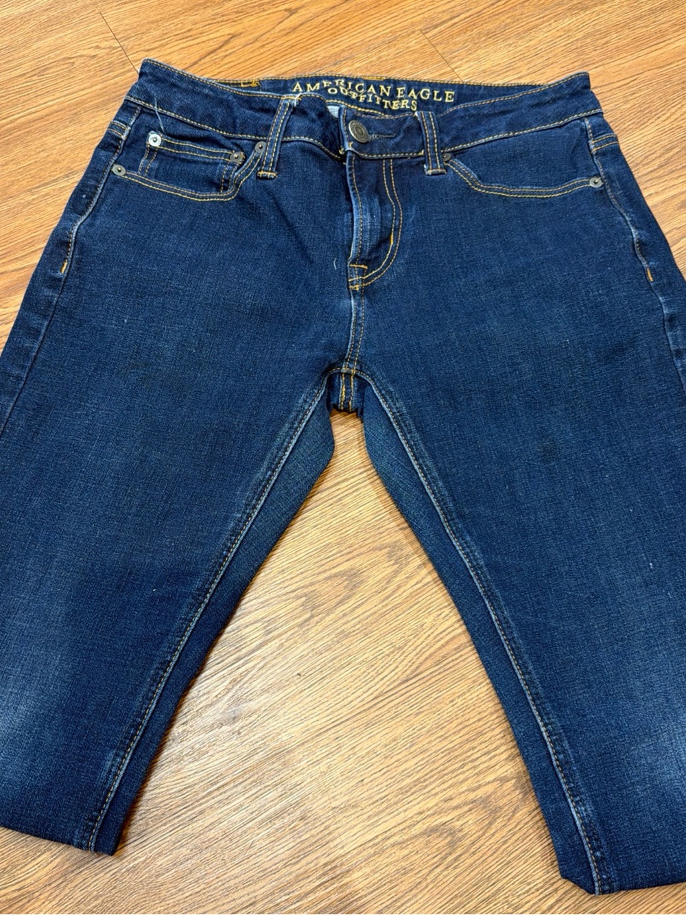 American Eagle Outfitters Women’s Skinny Jeans - Dark Blue Denim